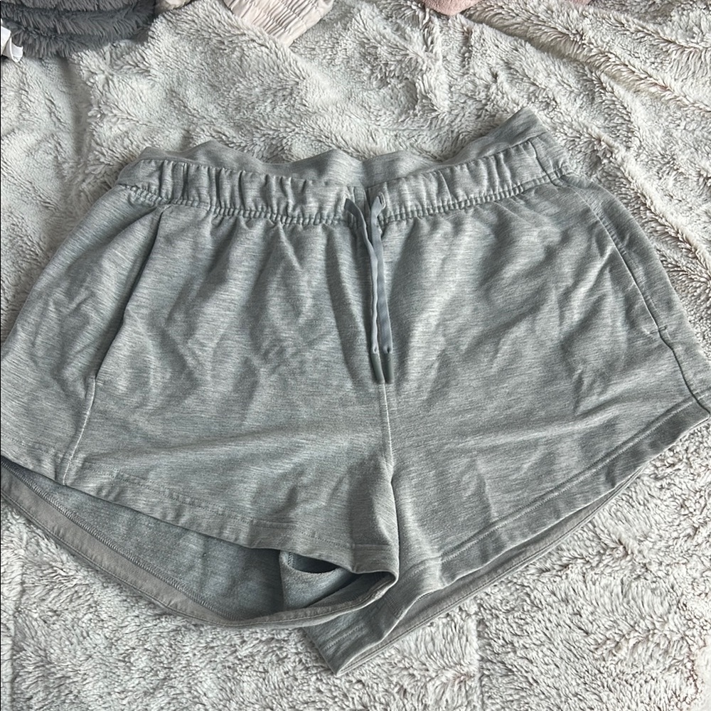 Lululemon Gray Athletic Shorts with Elastic Waistband